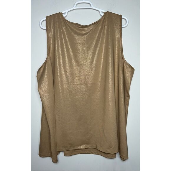 Catherine’s gold shimmer tank top size 5x C20-37 - Picture 4 of 4